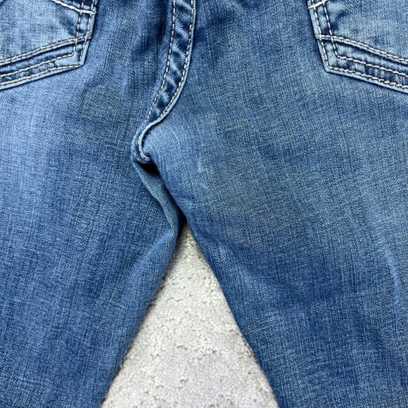 BKE Jake Straight Jeans Mens 32x34 Blue Medium Wash Stretch Denim Distressed - Picture 12 of 16